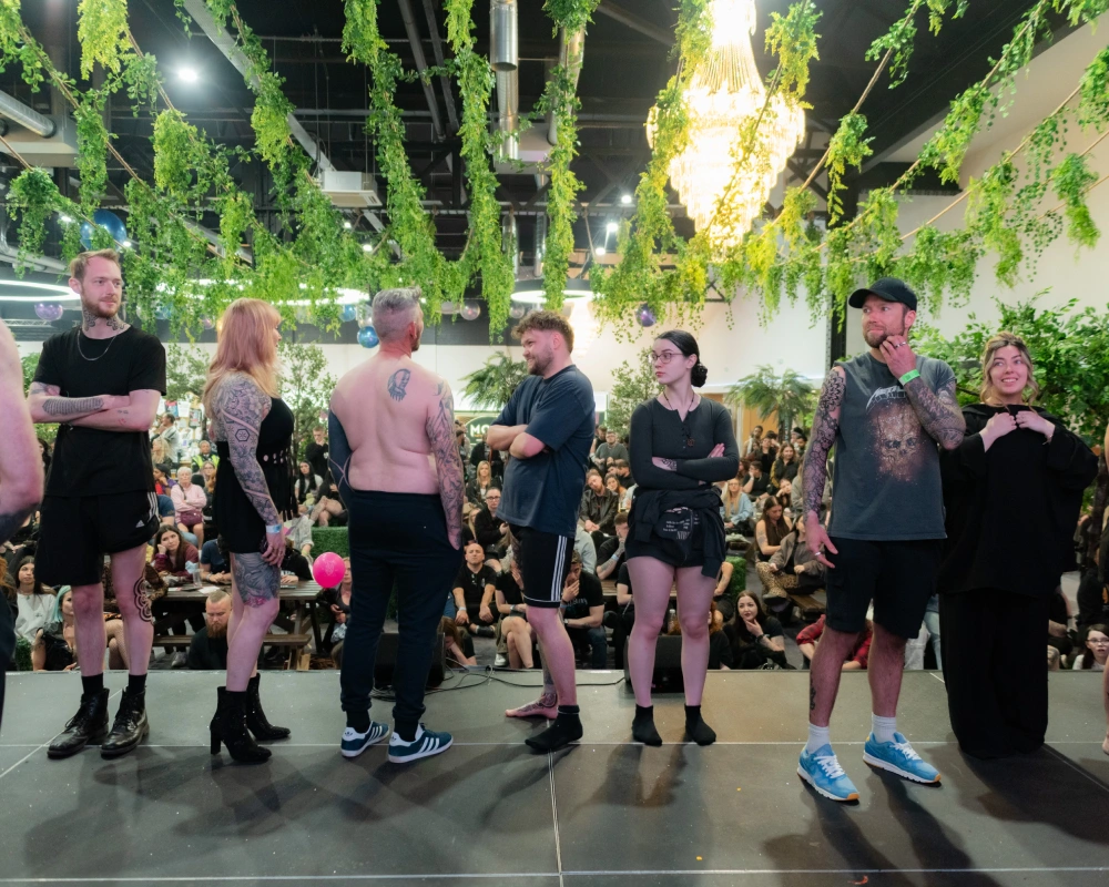 Crowd watching competition