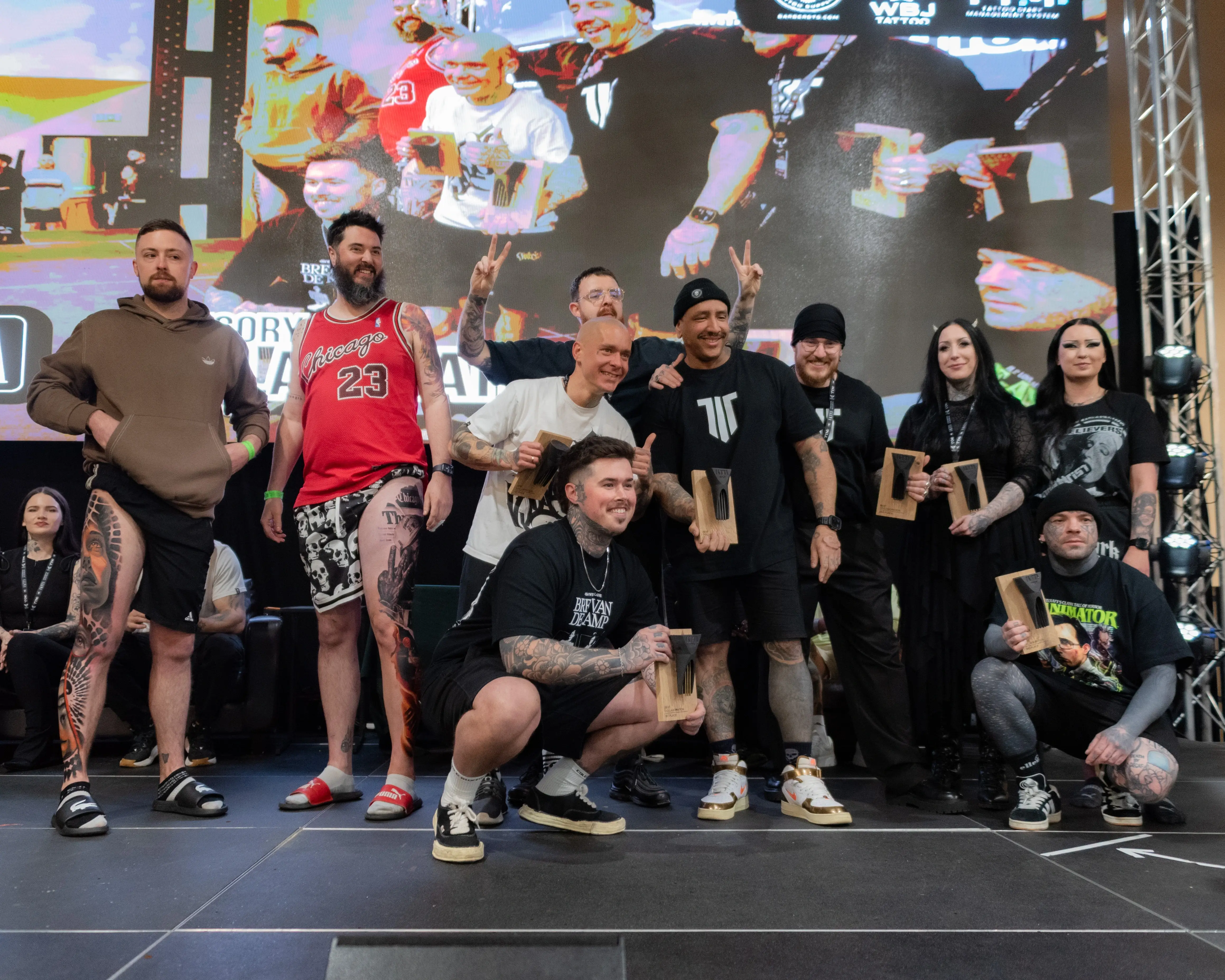 Crowd watching competition