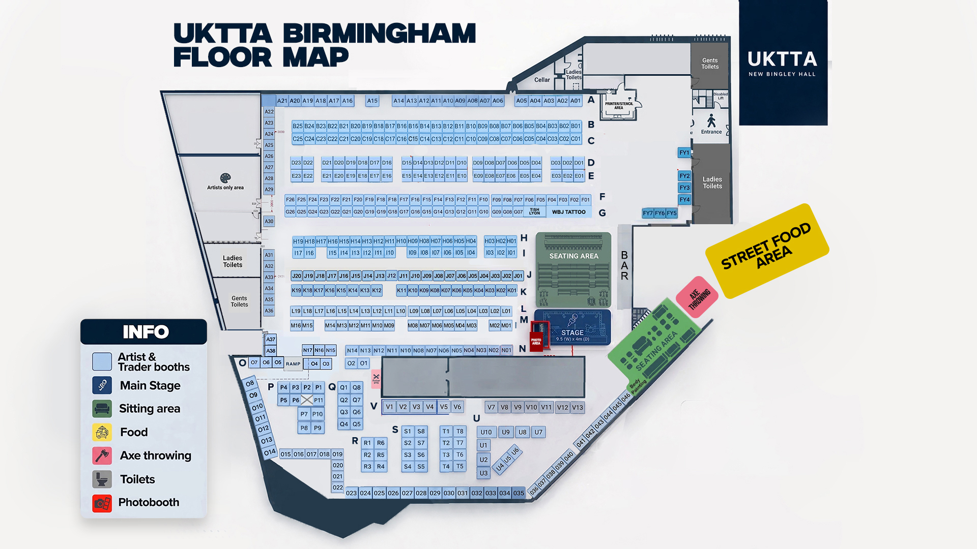 UKTTA floor map with booth numbers