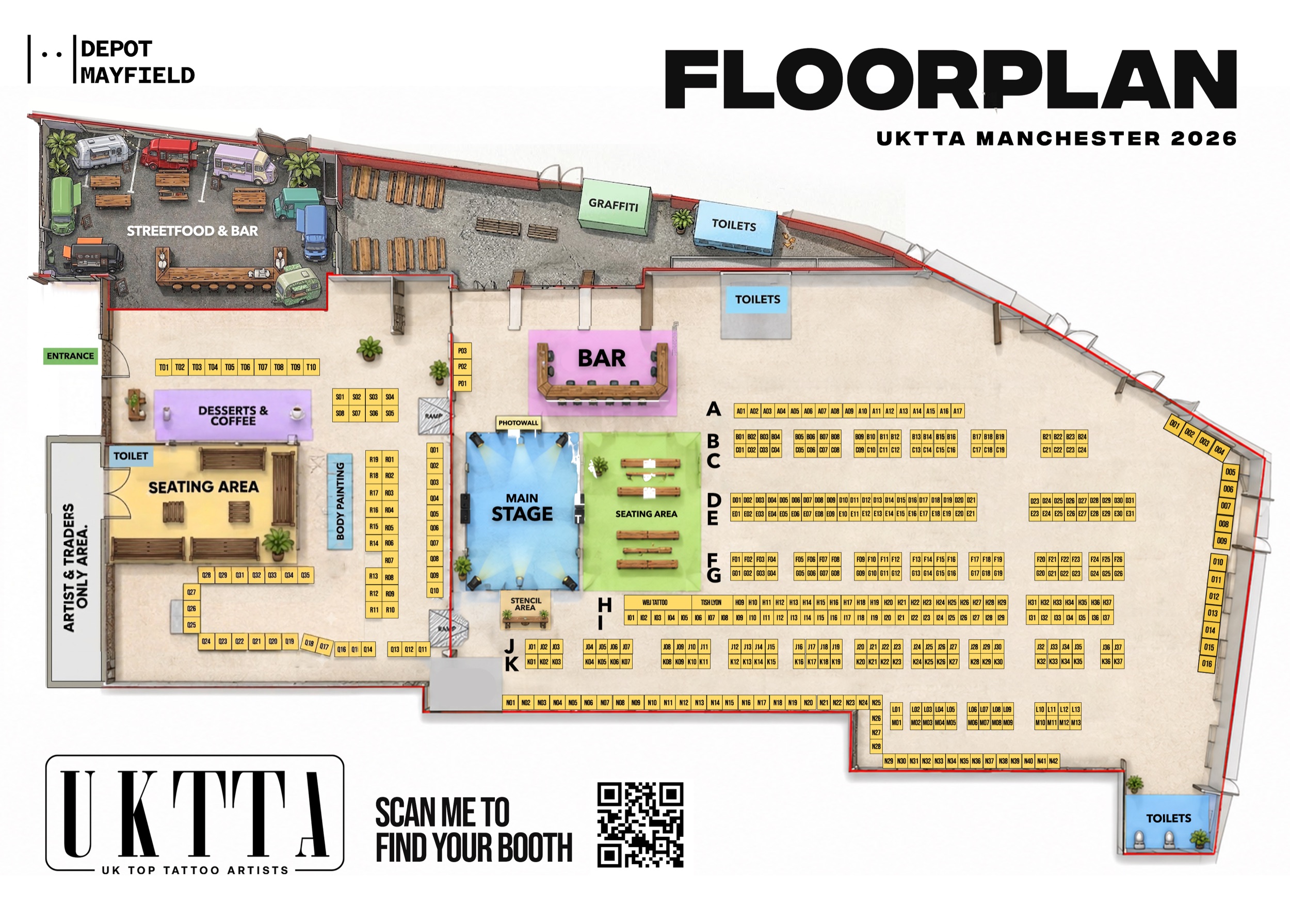 UKTTA floor map with booth numbers